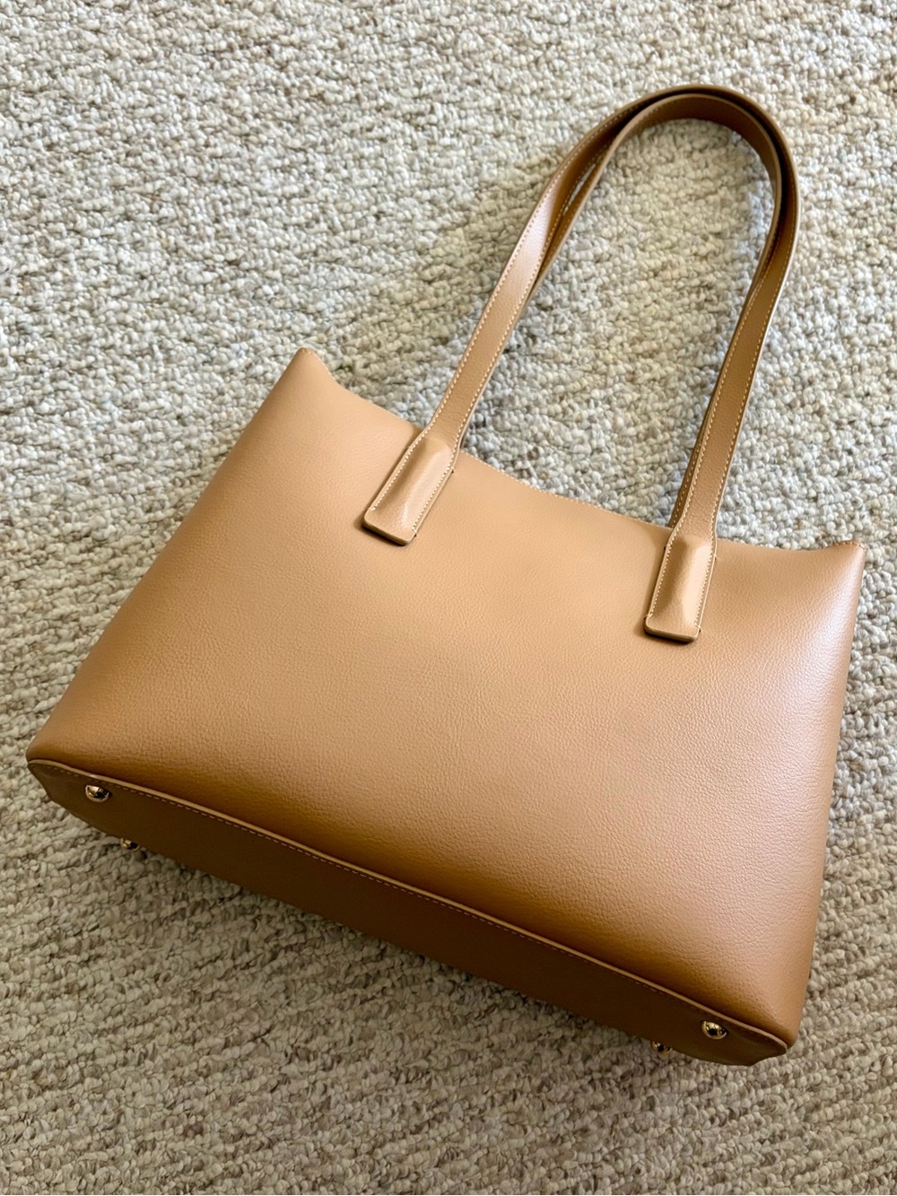 Freja Minimal Office Chic Linnea Vegan Ultrafiber Leather Structered Tote Bag